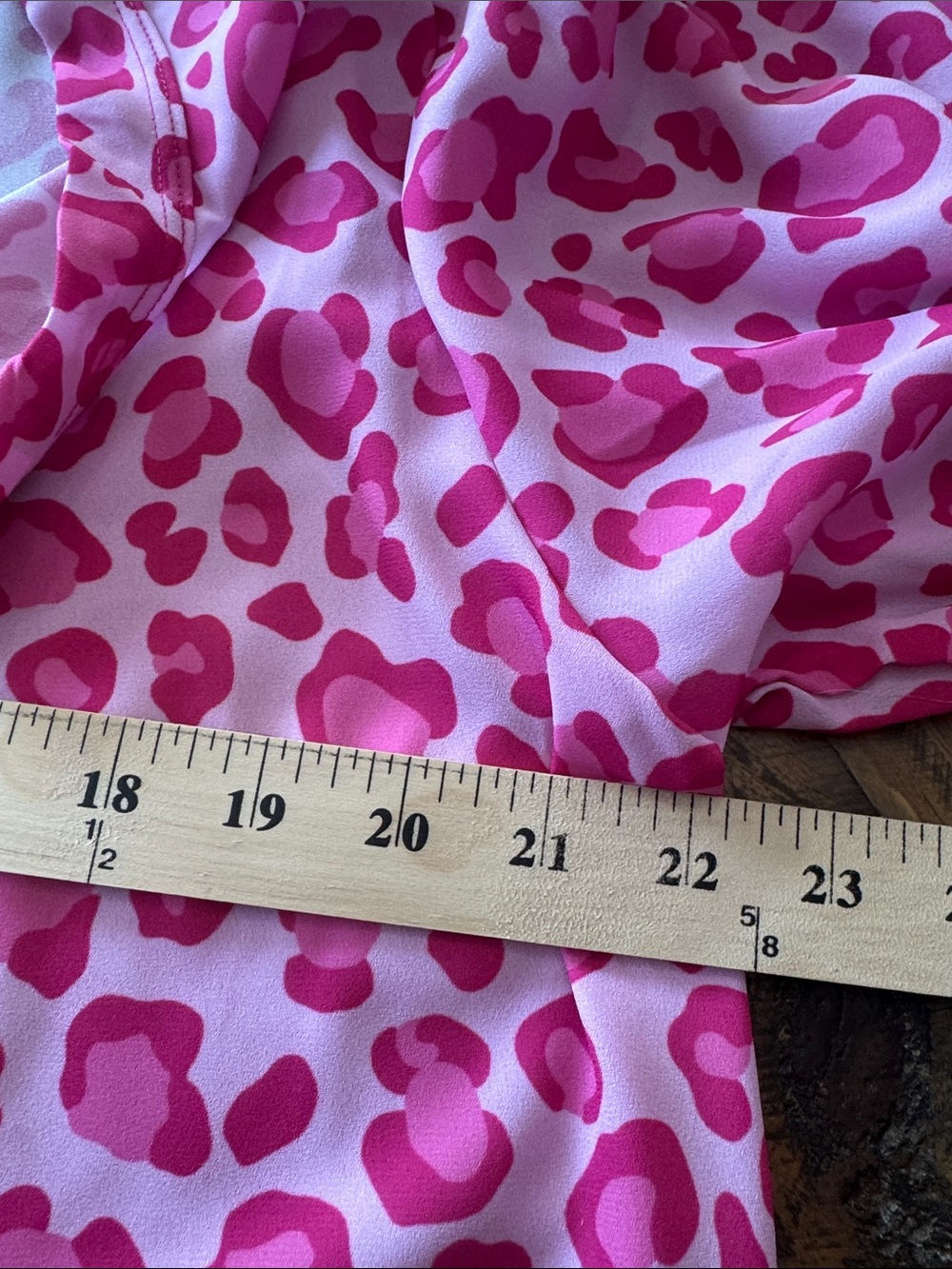 Bibi Pink Leopard Print Blouse Sz XL - Picture 5 of 7